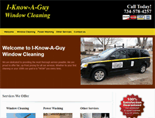 Tablet Screenshot of iknowaguywindowcleaning.com